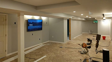 Complete basement construction / remodeling